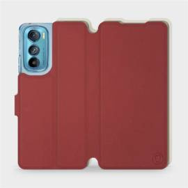 Etui Soft Touch do Motorola Edge 30 5G - wzór Zachodząca czerwień z platyną