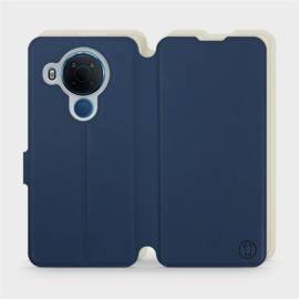 Etui Soft Touch do Nokia 5.4 - wzór Głęboki granat z platyną
