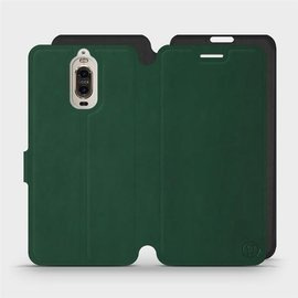Etui Soft Touch do Huawei Mate 9 Pro - wzór Miejska zieleń z czernią
