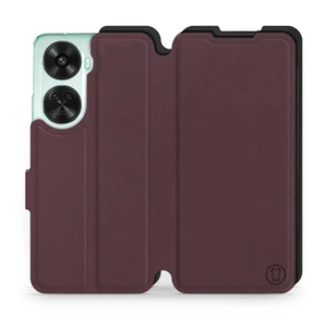 Etui Soft Touch do Huawei Nova 12 SE - wzór Matowy burgund z czernią