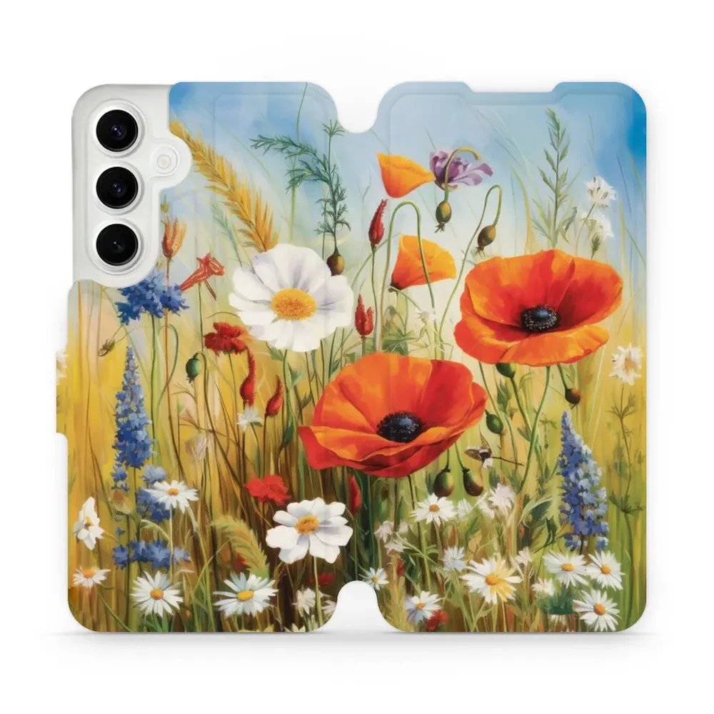 Mobiwear Book, ochrona ekranu, magnetyczne zapięcie, silikonowa wkładka, bezpieczeństwo, łąkowe kwiaty