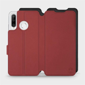 Etui Soft Touch do Huawei P30 Lite - wzór Zachodząca czerwień z czernią