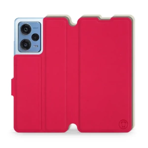 Etui Soft Touch do Xiaomi Redmi Note 12 Pro 5G - wzór Żywa czerwień z platyną