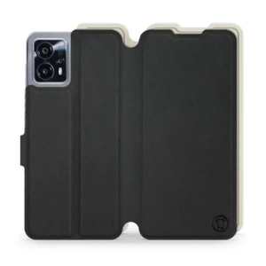 Etui Soft Touch do Motorola Moto G13 - wzór Satynowa czerń z platyną