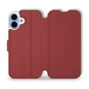 Etui Soft Touch do Apple iPhone 17 - wzór Zachodząca czerwień z platyną