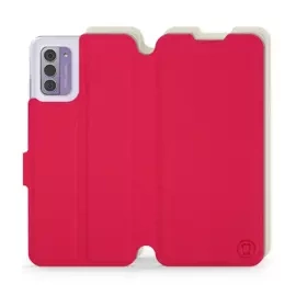 Etui Soft Touch do Nokia G42 - wzór Żywa czerwień z platyną