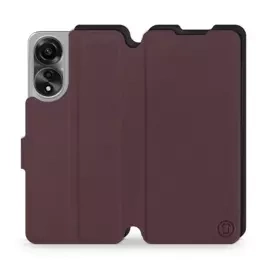 Etui Soft Touch do OPPO A78 5G - wzór Matowy burgund z czernią