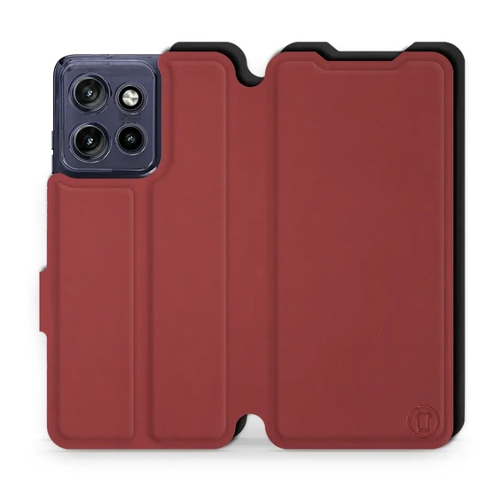 Etui Soft Touch do Motorola Edge 50 Neo - wzór Zachodząca czerwień z czernią