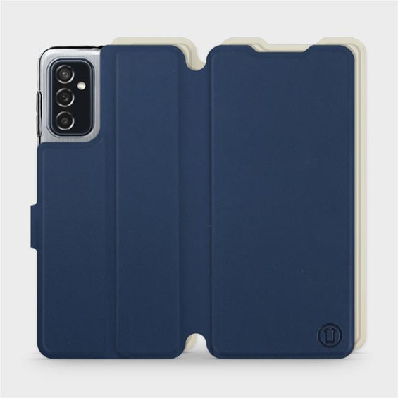 Etui Soft Touch do Samsung Galaxy M52 5G - wzór Głęboki granat z platyną