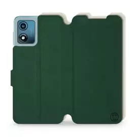 Etui Soft Touch do Motorola Moto E13 - wzór Miejska zieleń z platyną