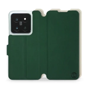 Etui Soft Touch do Xiaomi 14 Pro - wzór Miejska zieleń z platyną