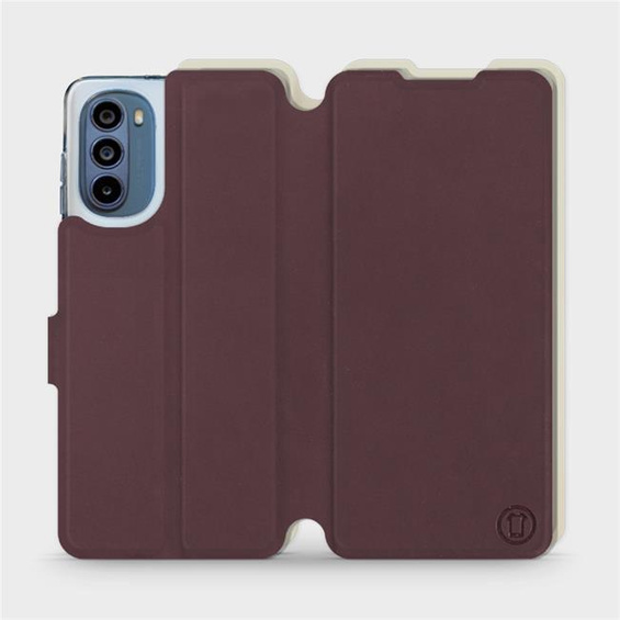 Etui Soft Touch do Motorola Moto G62 5G - wzór Matowy burgund z platyną