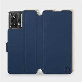 Etui Soft Touch do Realme 9 5G - wzór Głęboki granat z platyną