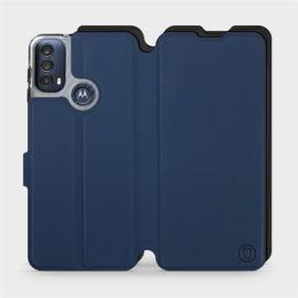 Etui Soft Touch do Motorola Moto E40 - wzór Głęboki granat z czernią