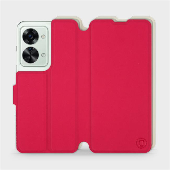 Etui Soft Touch do OnePlus Nord 2T 5G - wzór Żywa czerwień z platyną