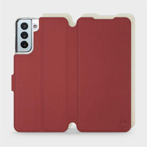 Etui Soft Touch do Samsung Galaxy S21 Plus - wzór Zachodząca czerwień z platyną