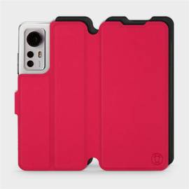 Etui Soft Touch do Xiaomi 12 - wzór Żywa czerwień z czernią