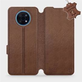 Etui ze skóry naturalnej do Nokia G50 5G - wzór Brown Leather