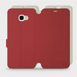 Etui Soft Touch do Samsung Galaxy J4 Plus 2018 - wzór Zachodząca czerwień z platyną