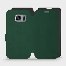Etui Soft Touch do Samsung Galaxy S7 Edge - wzór Miejska zieleń z czernią