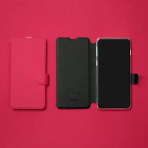 Etui Soft Touch do Xiaomi Redmi 15 - wzór Żywa czerwień z czernią