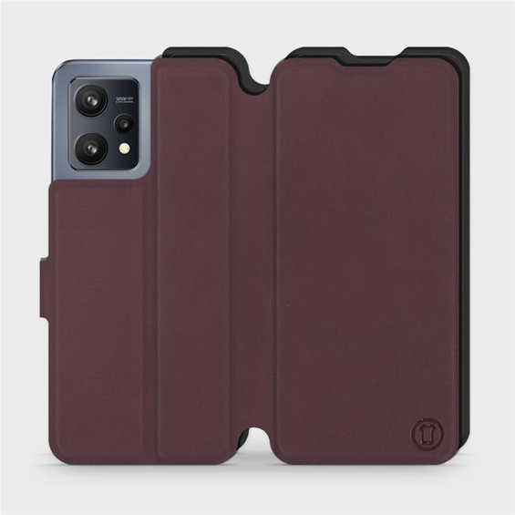 Etui Soft Touch do Realme 9 - wzór Matowy burgund z czernią