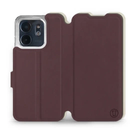 Etui Soft Touch do Infinix Smart 9 - wzór Matowy burgund z platyną