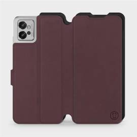 Etui Soft Touch do Motorola Moto G32 - wzór Matowy burgund z czernią