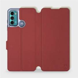 Etui Soft Touch do Motorola Moto G60 - wzór Zachodząca czerwień z platyną