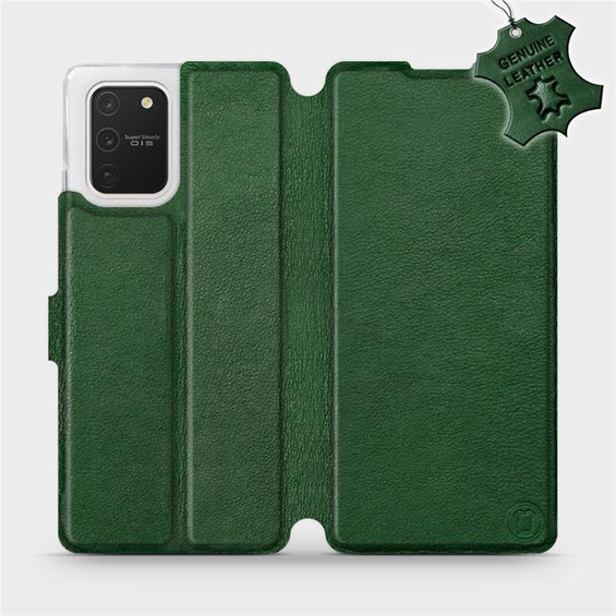 Etui ze skóry naturalnej do Samsung Galaxy S10 Lite - wzór Green Leather