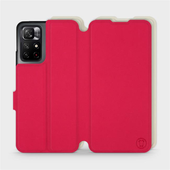 Etui Soft Touch do Xiaomi Redmi Note 11S 5G - wzór Żywa czerwień z platyną