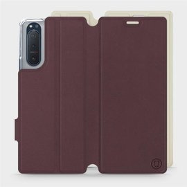 Etui Soft Touch do Sony Xperia 5 II - wzór Matowy burgund z platyną