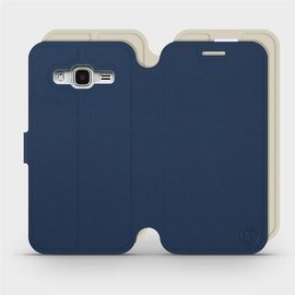 Etui Soft Touch do Samsung Galaxy J3 2016 - wzór Głęboki granat z platyną