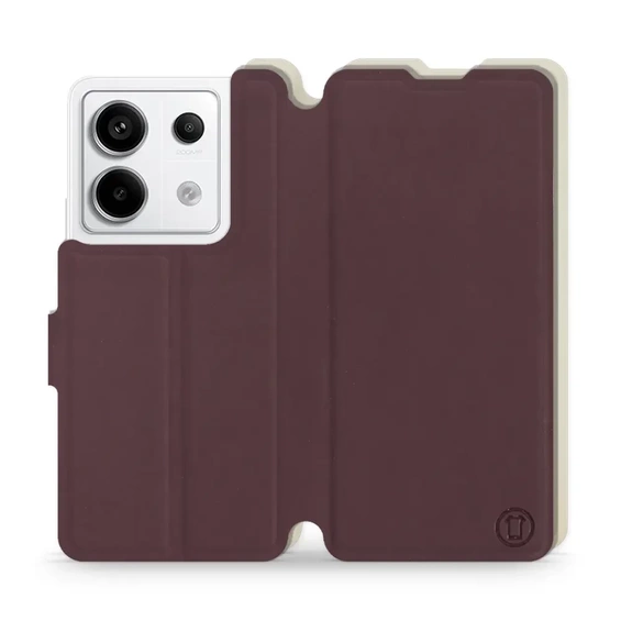Etui Soft Touch do Xiaomi Redmi Note 13 PRO - wzór Matowy burgund z platyną