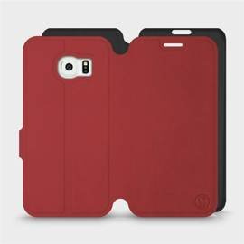 Etui Soft Touch do Samsung Galaxy S6 Edge - wzór Zachodząca czerwień z czernią