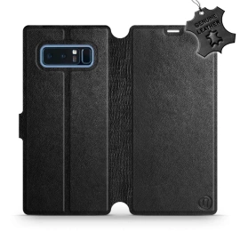 Etui ze skóry naturalnej do Samsung Galaxy Note 8 - wzór Black Leather