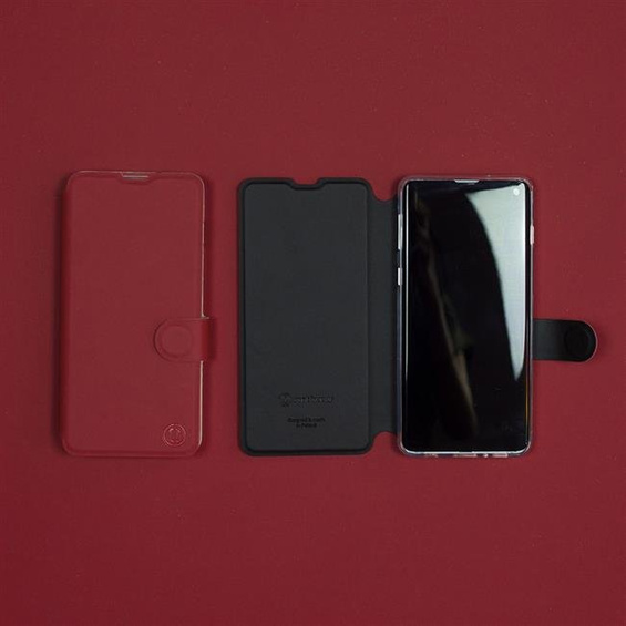 Etui Soft Touch do Samsung Galaxy A3 2017 - wzór Zachodząca czerwień z czernią