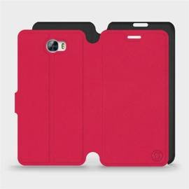 Etui Soft Touch do Huawei Y5 II - wzór Żywa czerwień z czernią
