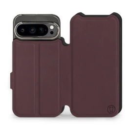 Etui Soft Touch do Google Pixel 9 Pro - wzór Matowy burgund z czernią
