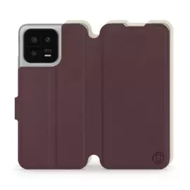 Etui Soft Touch do Xiaomi 13 - wzór Matowy burgund z platyną