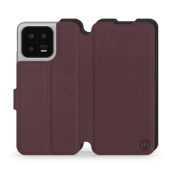 Etui Soft Touch do Xiaomi 13 - wzór Matowy burgund z czernią