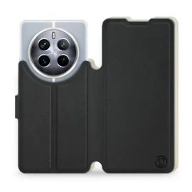 Etui Soft Touch do Realme 12 5G - wzór Satynowa czerń z platyną