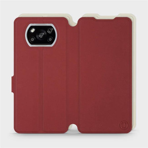 Etui Soft Touch do Xiaomi POCO X3 NFC - wzór Zachodząca czerwień z platyną