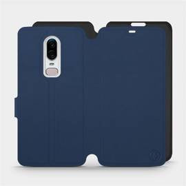 Etui Soft Touch do OnePlus 6 A6000 - wzór Głęboki granat z czernią