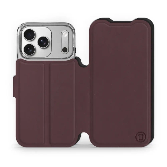 Etui Soft Touch do Apple iPhone 17 Pro - wzór Matowy burgund z czernią