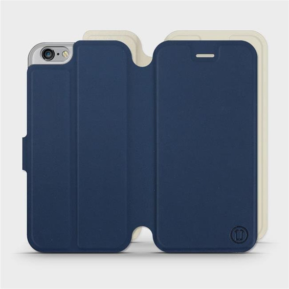 Etui Soft Touch do Apple iPhone 6 - wzór Głęboki granat z platyną