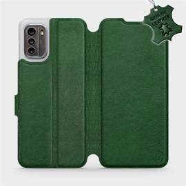 Etui ze skóry naturalnej do Nokia G60 5G - wzór Green Leather