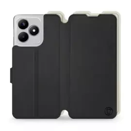 Etui Soft Touch do Realme C53 - wzór Satynowa czerń z platyną