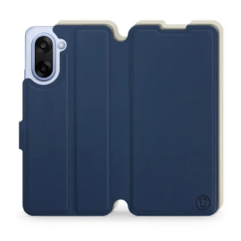 Etui Soft Touch do OnePlus Nord CE5 - wzór Głęboki granat z platyną