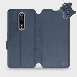 Etui ze skóry naturalnej do Xiaomi Mi 9T Pro - wzór Blue Leather